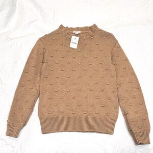 J Crew Girls Ruffleneck Bobble Sweater
